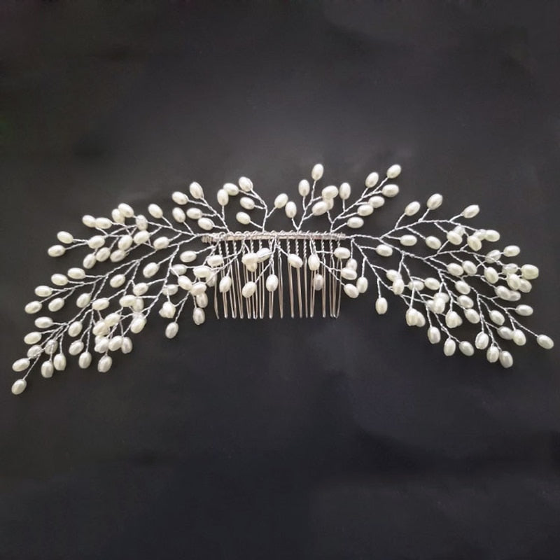 Elegant Pearls Hair Comb