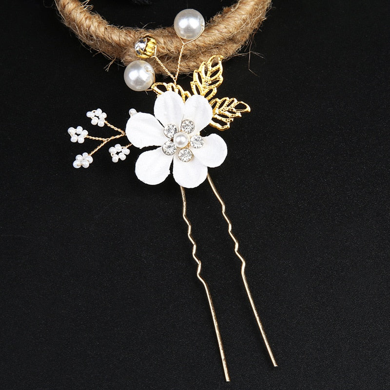 Elegant  Floral U Hair Pin