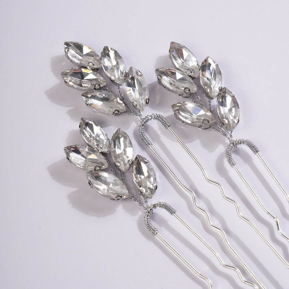 Rhinestones Elegant U Hair Pins