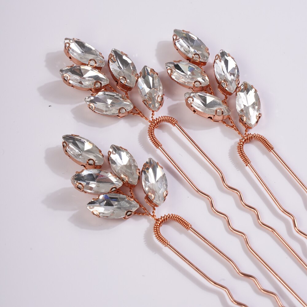 Rhinestones Elegant U Hair Pins