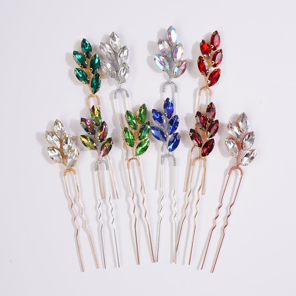 Rhinestones Elegant U Hair Pins