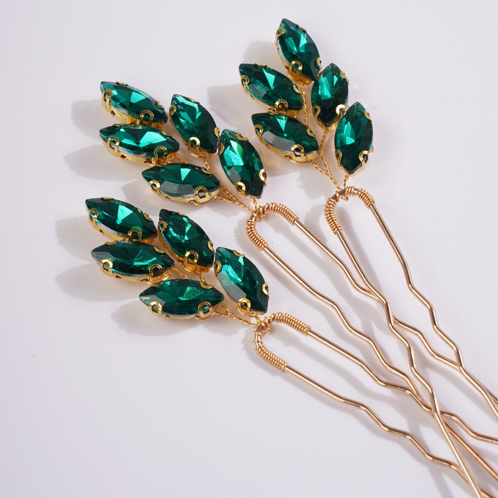 Rhinestones Elegant U Hair Pins