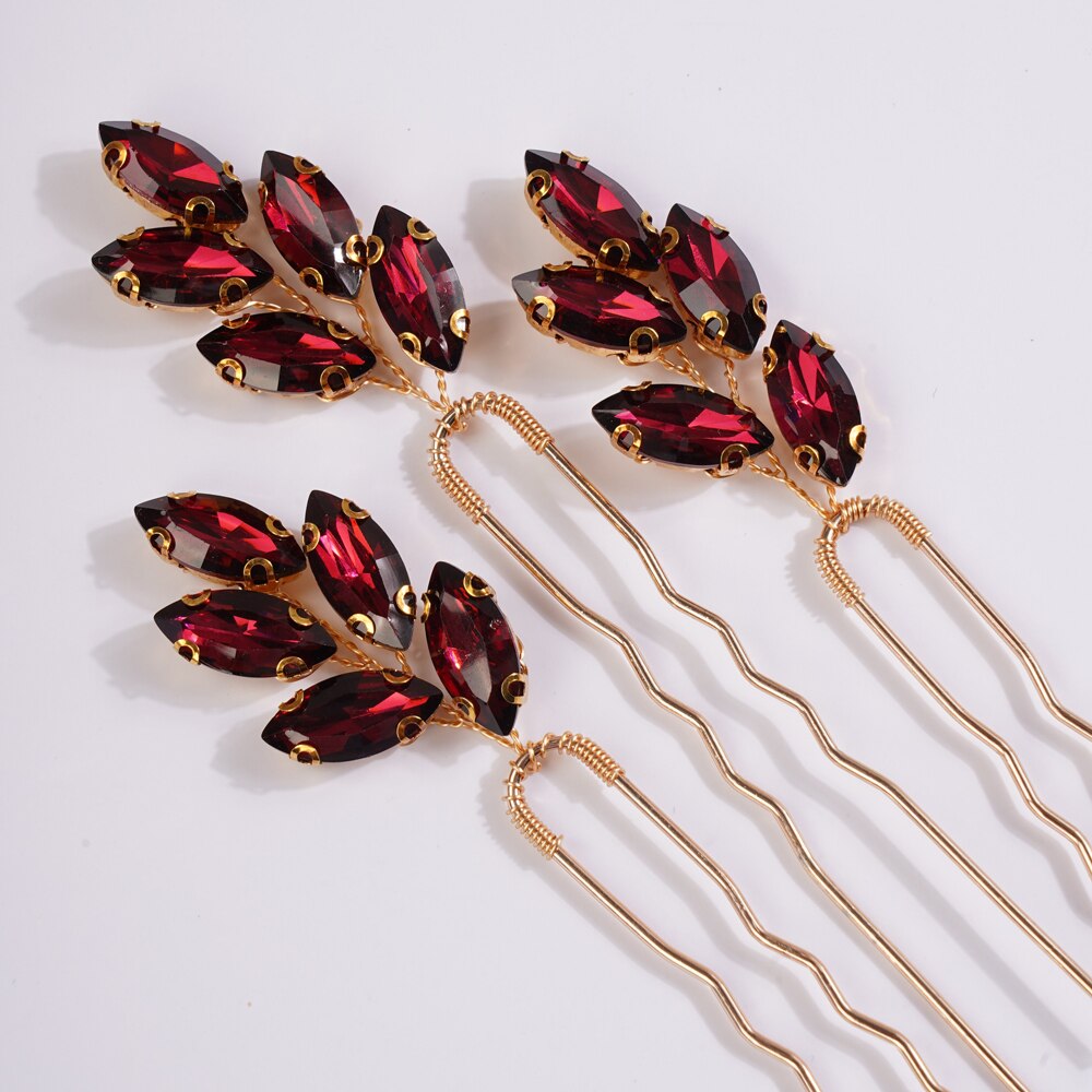 Rhinestones Elegant U Hair Pins