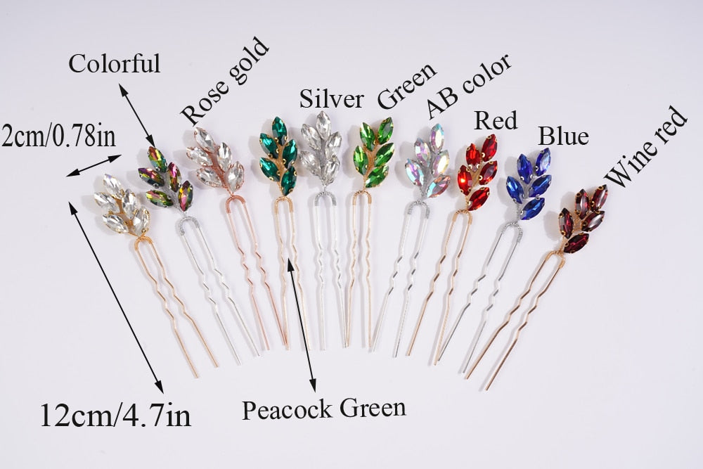 Rhinestones Elegant U Hair Pins