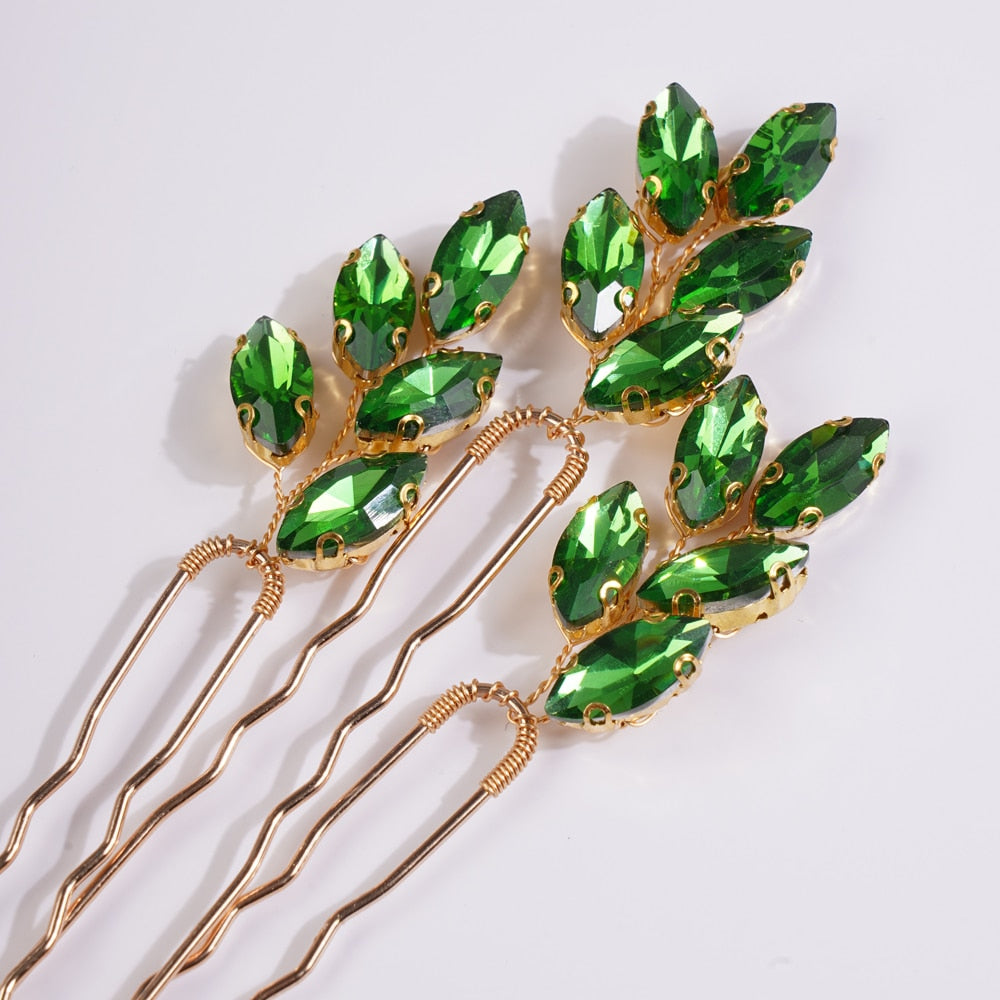 Rhinestones Elegant U Hair Pins