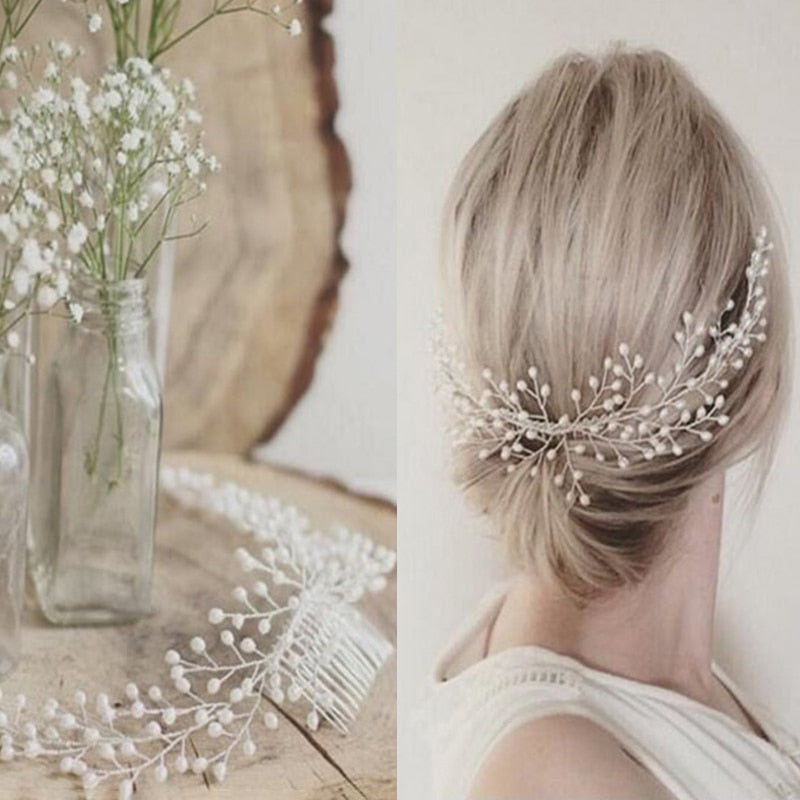 Elegant Pearls Hair Comb