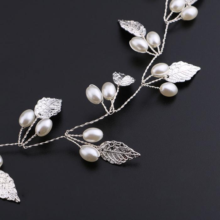 Floral Pearl Tiara Silver